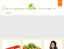 Tablet Screenshot of letsnutrition.com